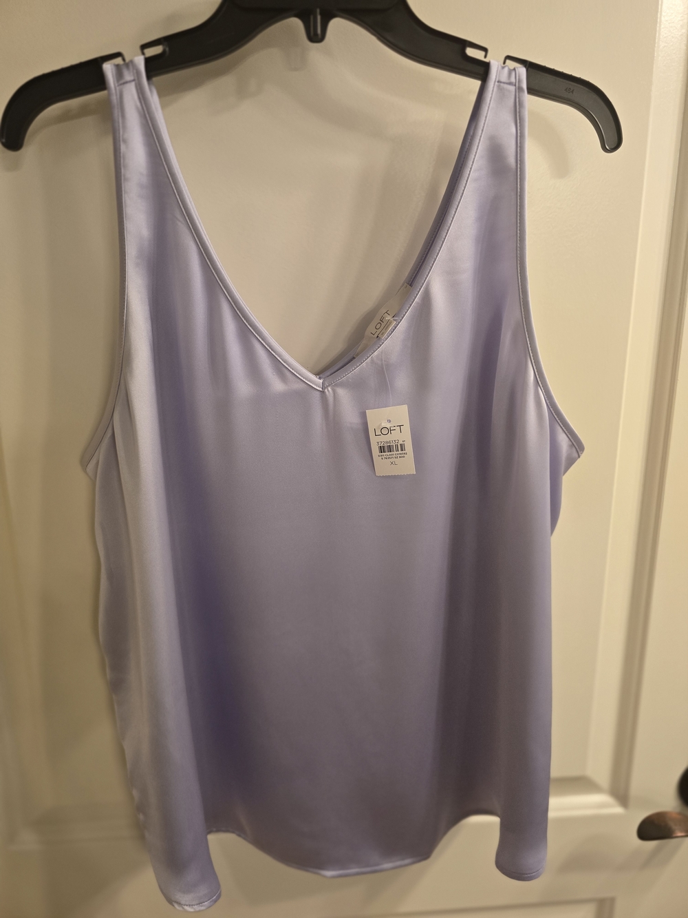 LOFT Light Lavender Satin V-Neck Camisole